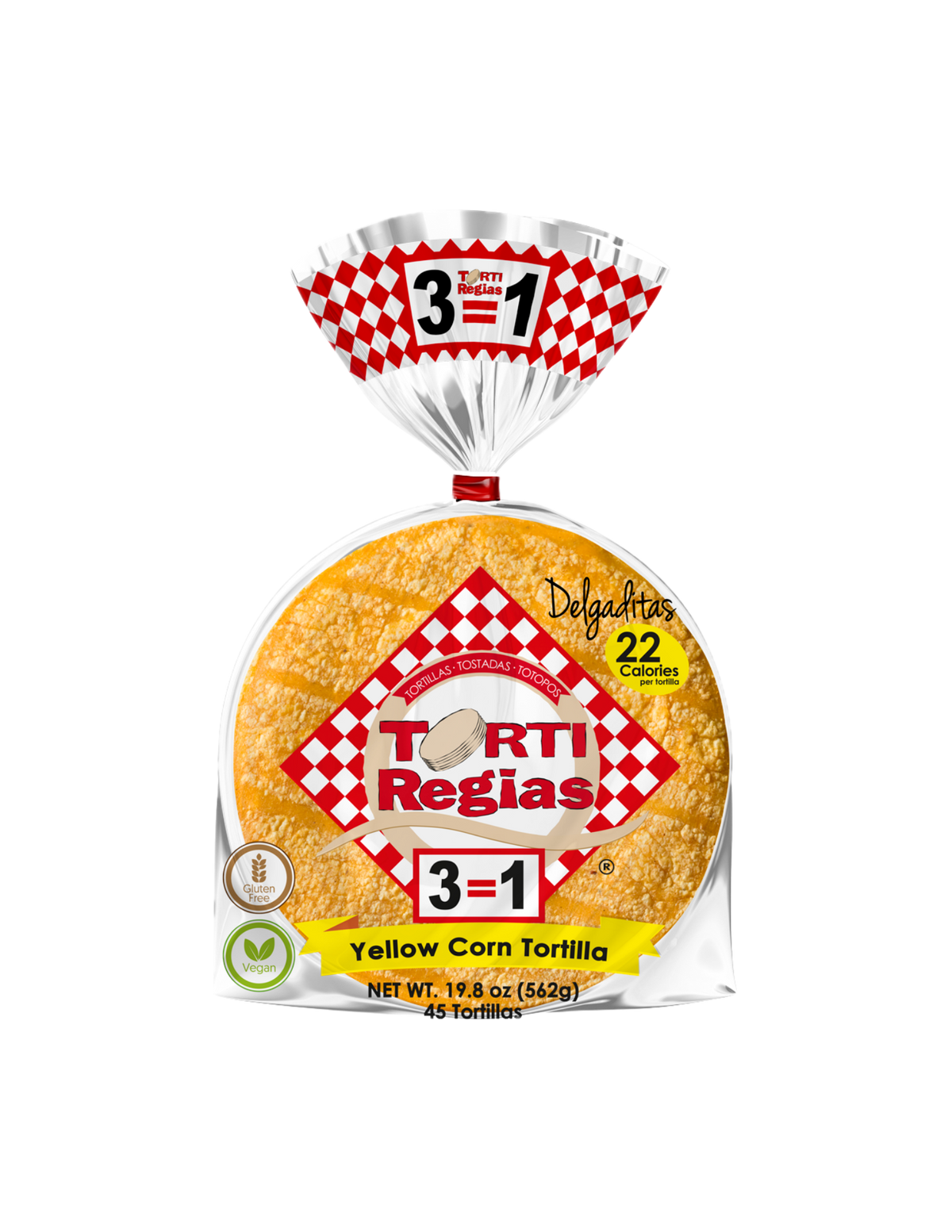 Torti Regias - Yellow Corn Tortillas 45 Count (19.8oz)