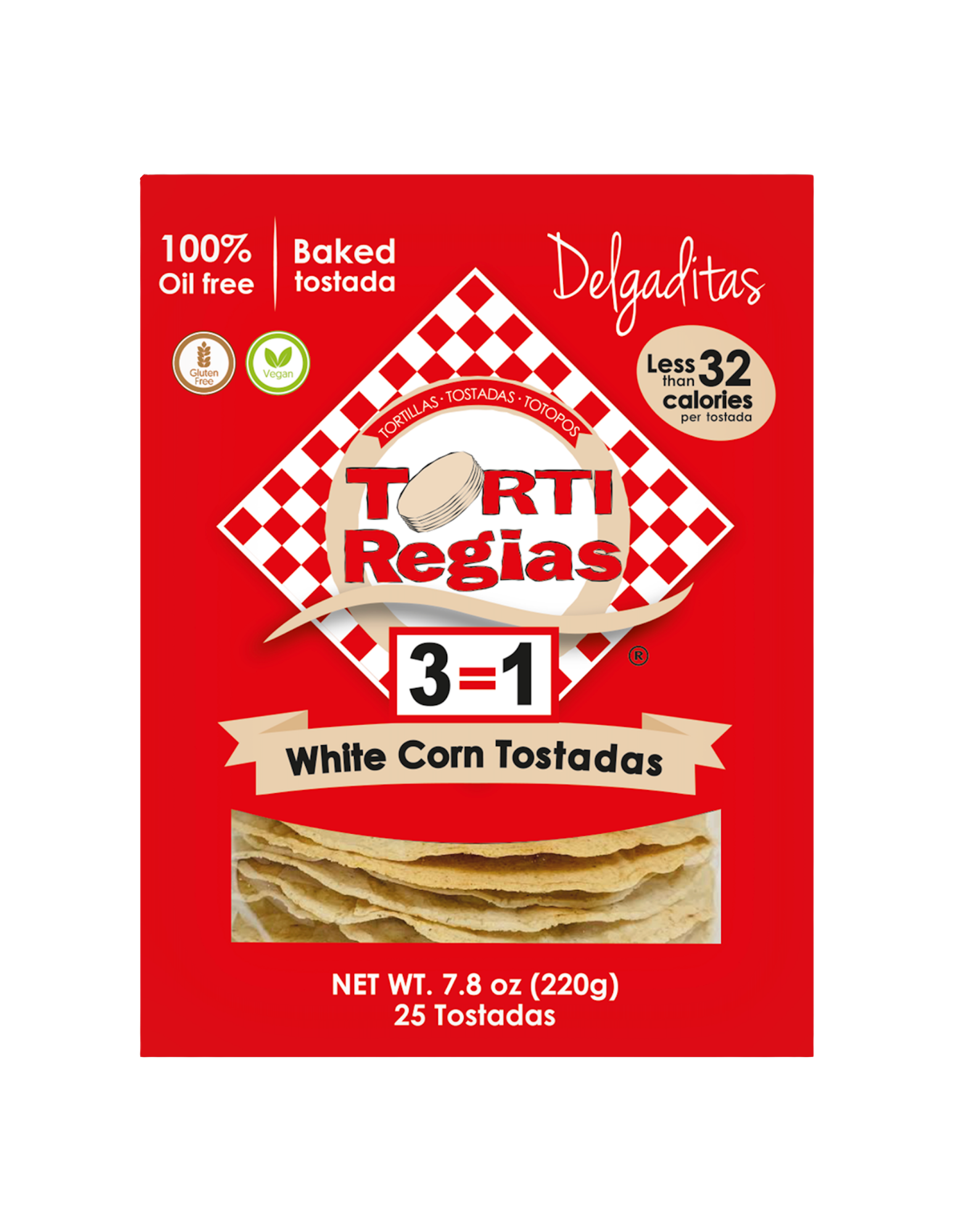 Torti Regias - White Corn Tostadas 25 Count (7.8oz)