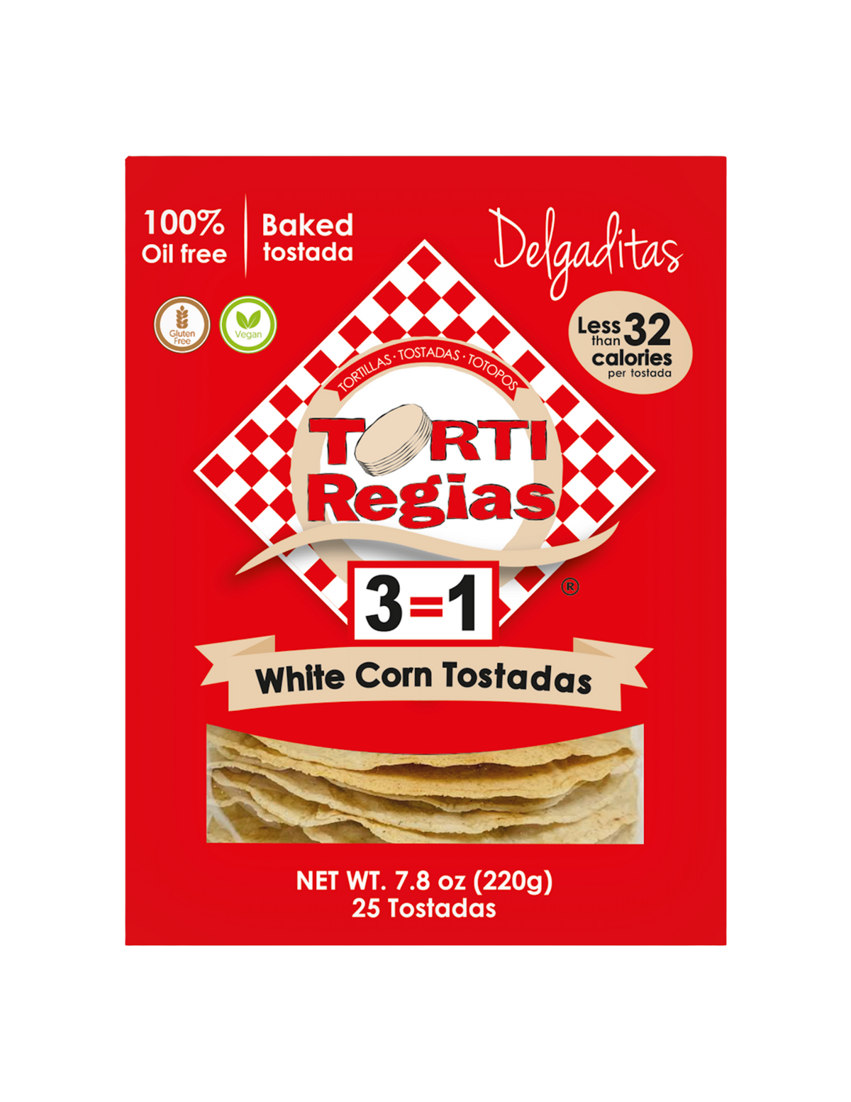 Torti Regias - White Corn Tostadas 25 Count (7.8oz)
