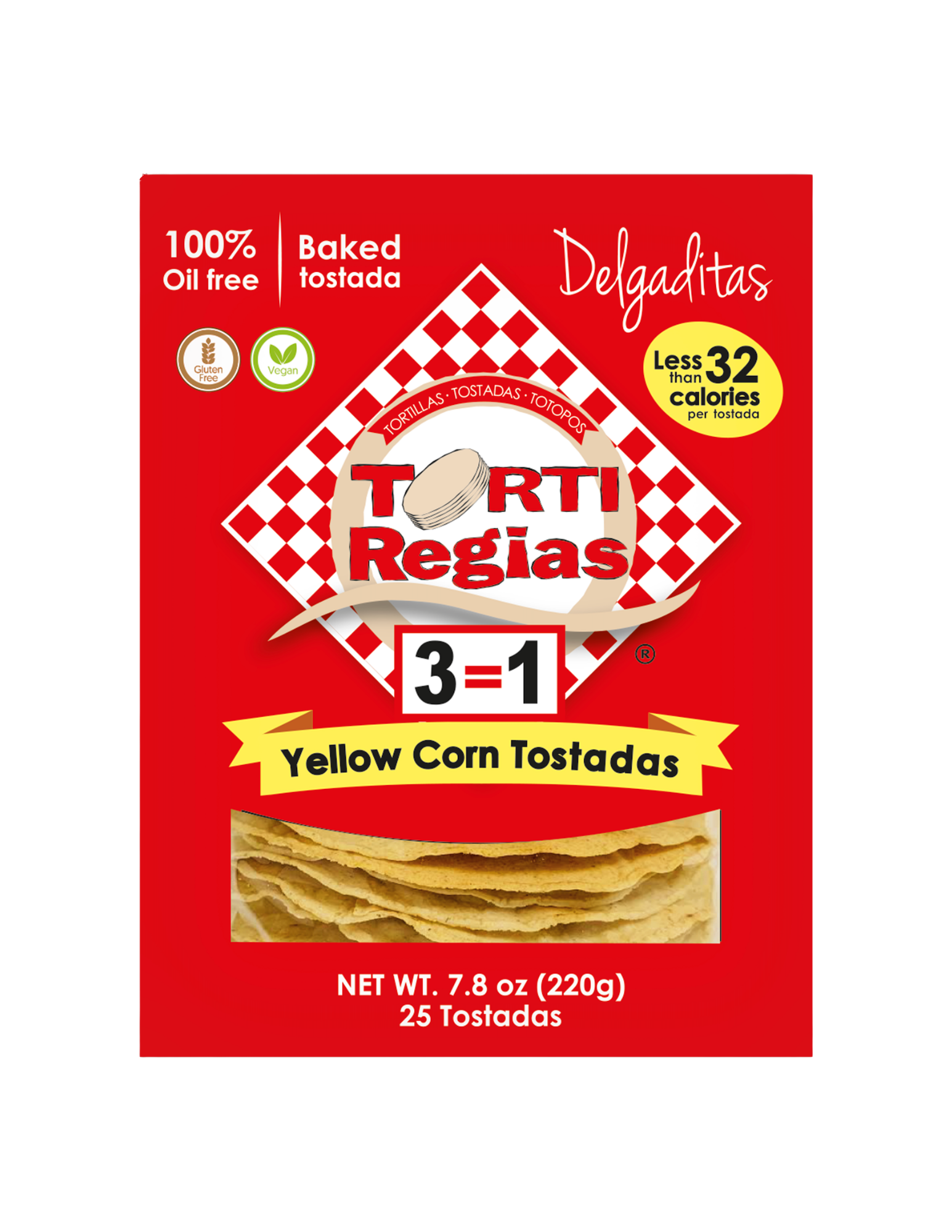 Torti Regias - Yellow Corn Tostadas 25 Count (7.8oz)