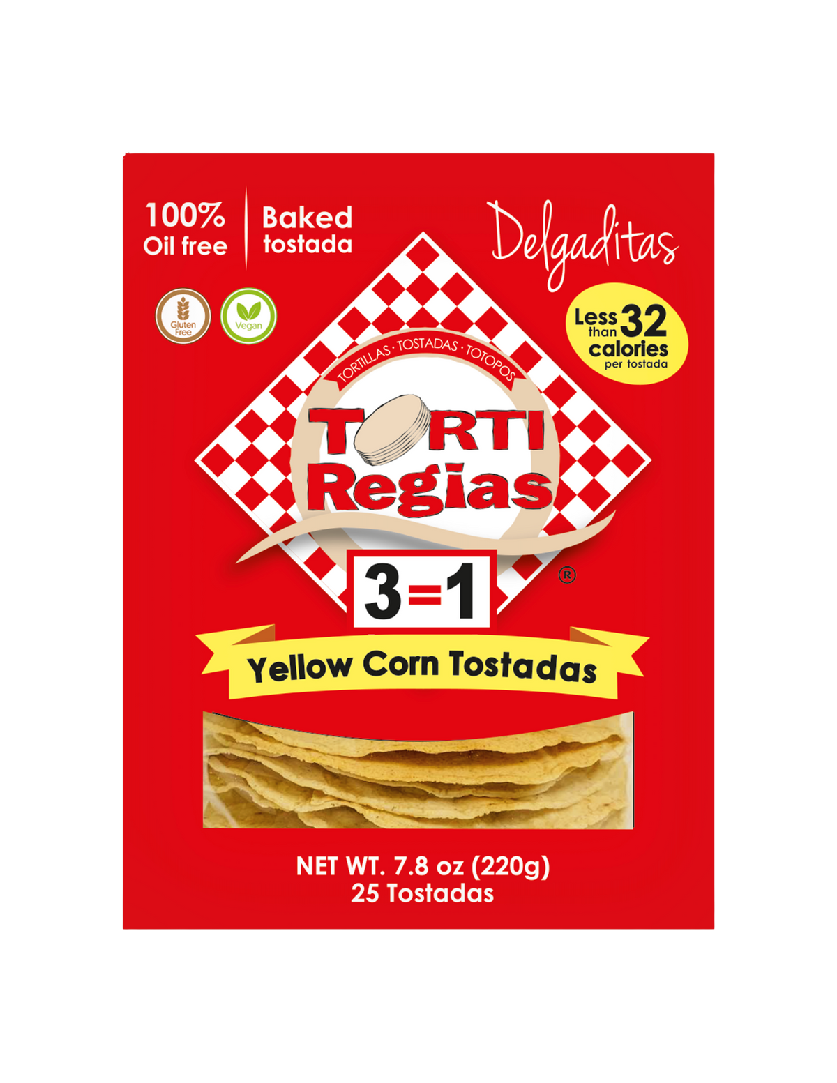 Torti Regias - Yellow Corn Tostadas 25 Count (7.8oz)