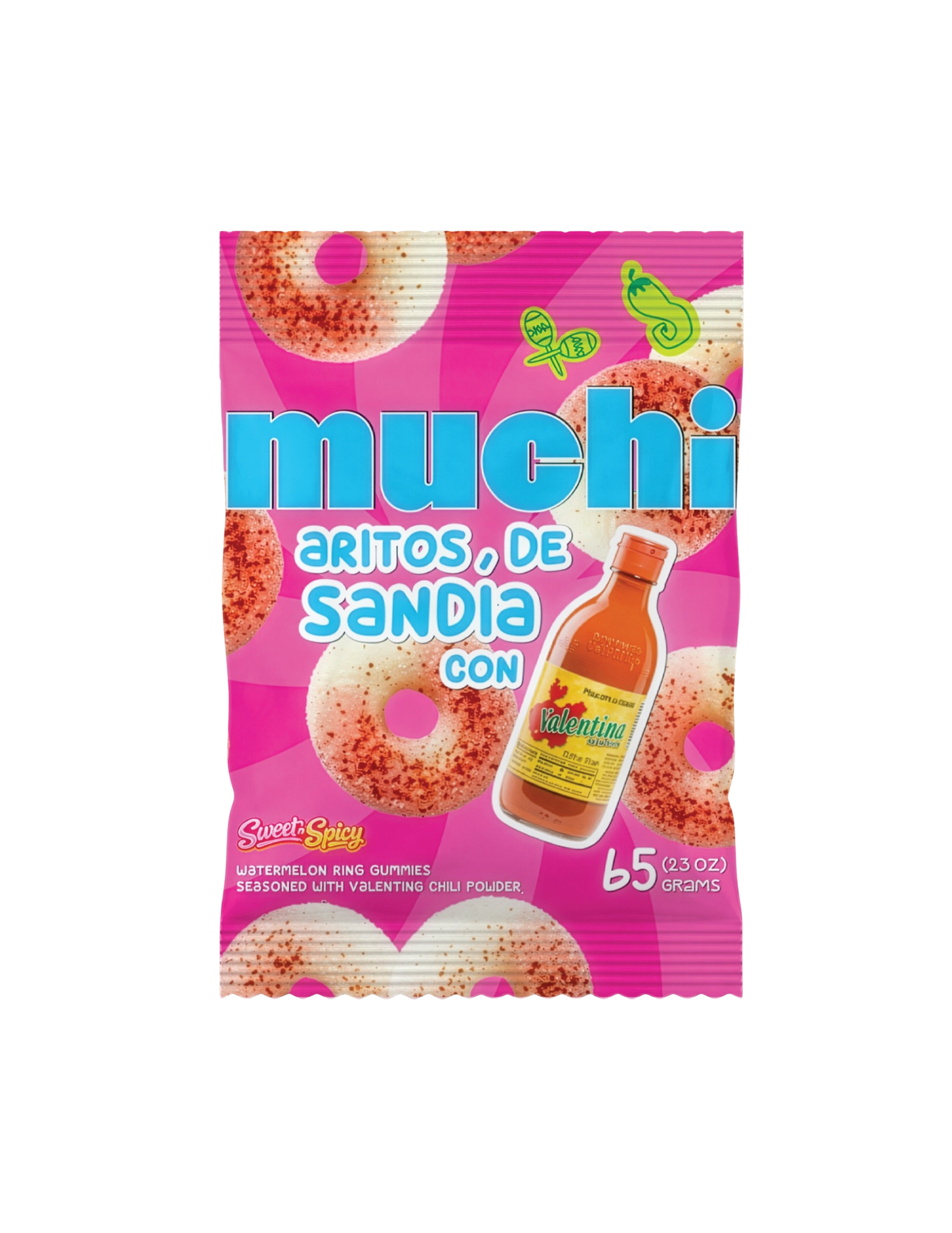 Muchi Aritos De Sandia Con (Watermelon Ring Gummies)