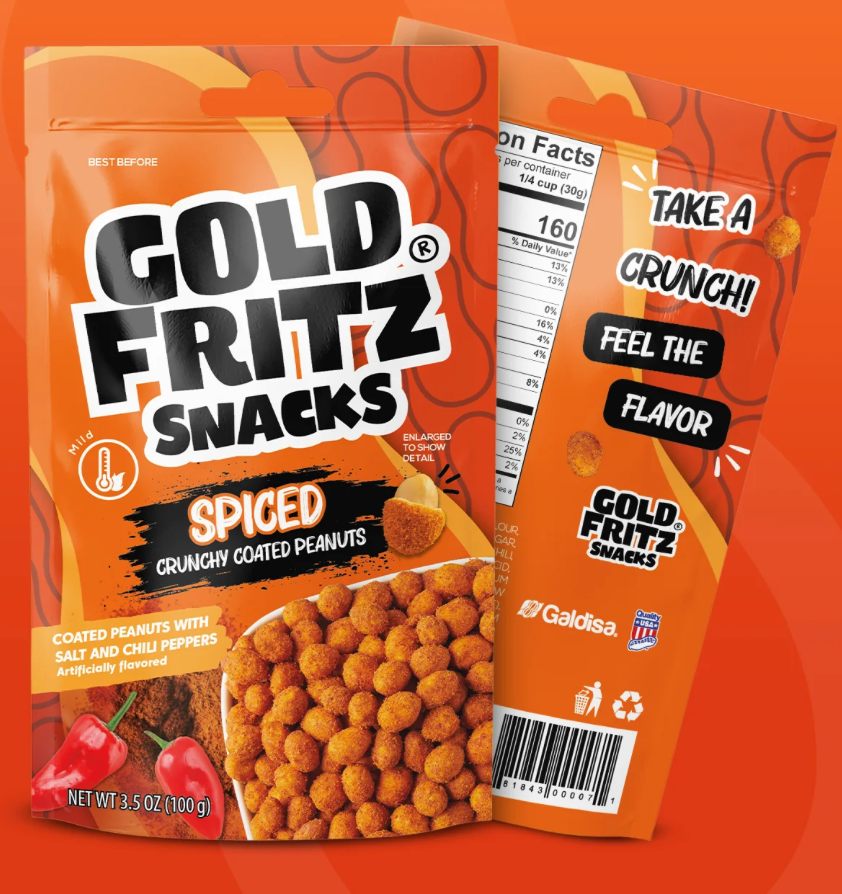 Gold Fritz Snacks - Crunchy Coated Peanuts (Spicy)