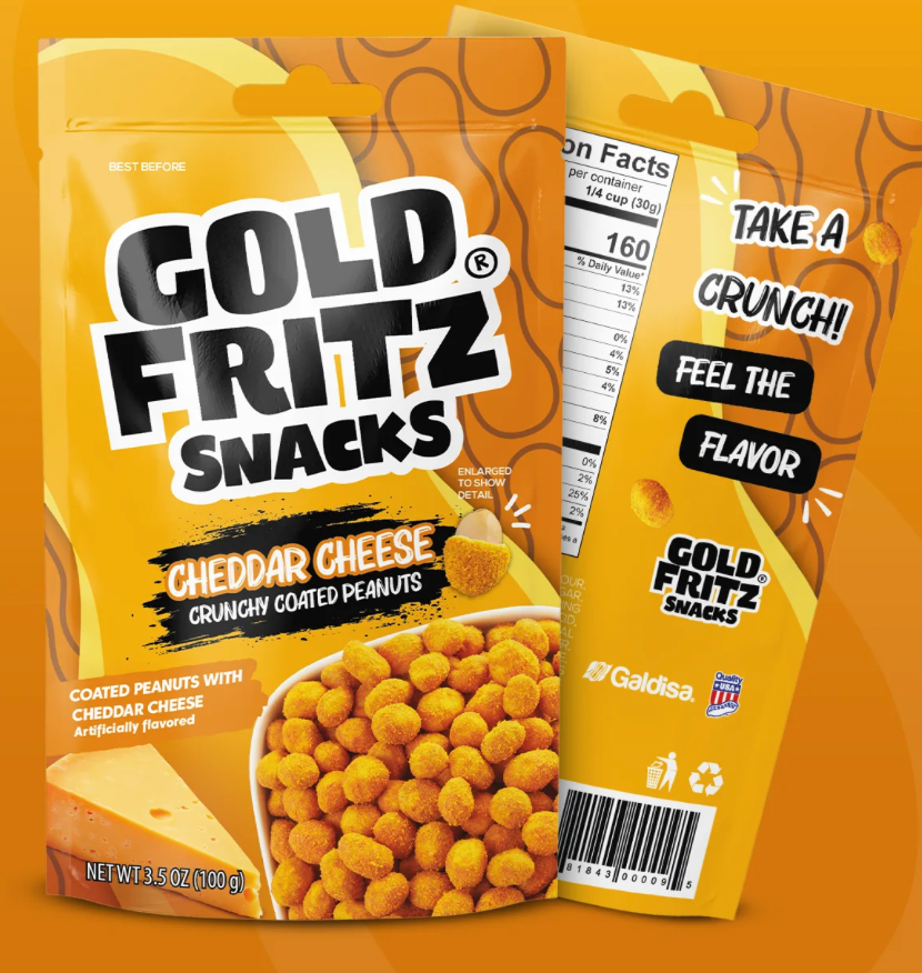 Gold Fritz Snacks - Crunchy Coated Peanuts (Cheddar Cheese)