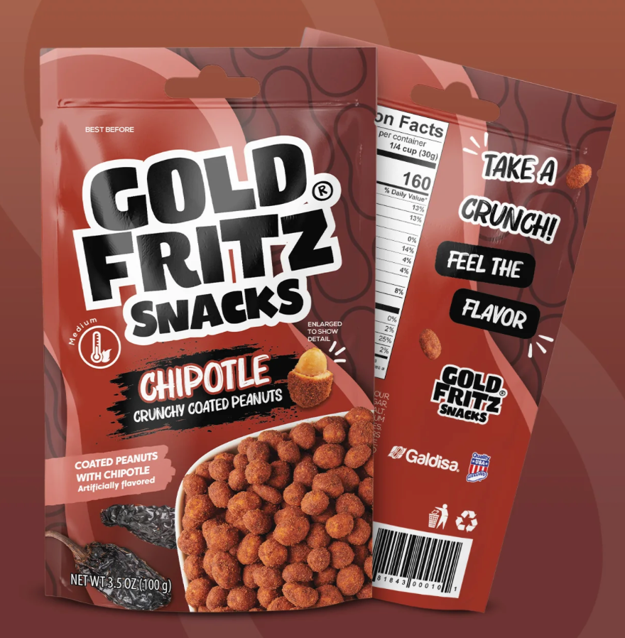 Gold Fritz Snacks - Crunchy Coated Peanuts (Chipotle)