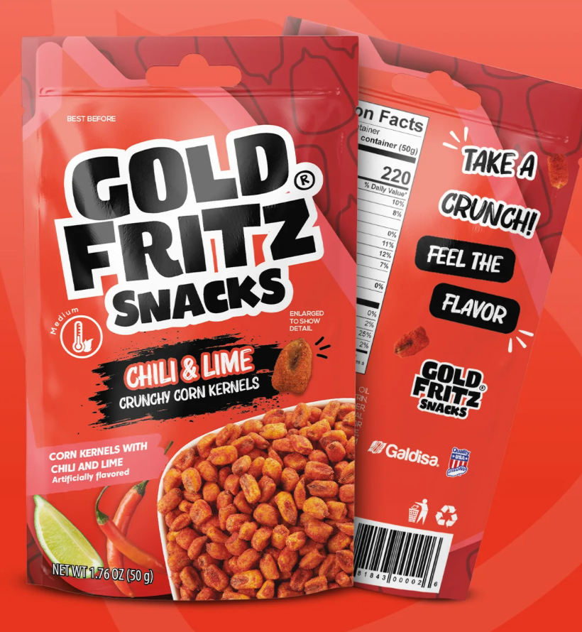 Gold Fritz Snacks - Crunchy Corn Kernels (Chili & Lime)