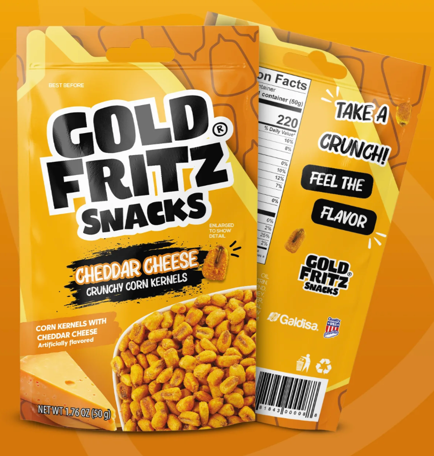 Gold Fritz Snacks - Crunchy Corn Kernels (Cheddar Cheese)